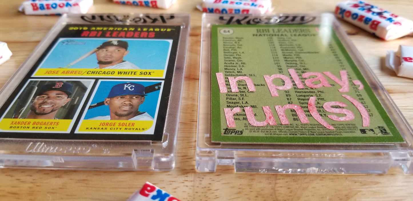 Baseball card art by Matthew Rosen - In play, run(s)