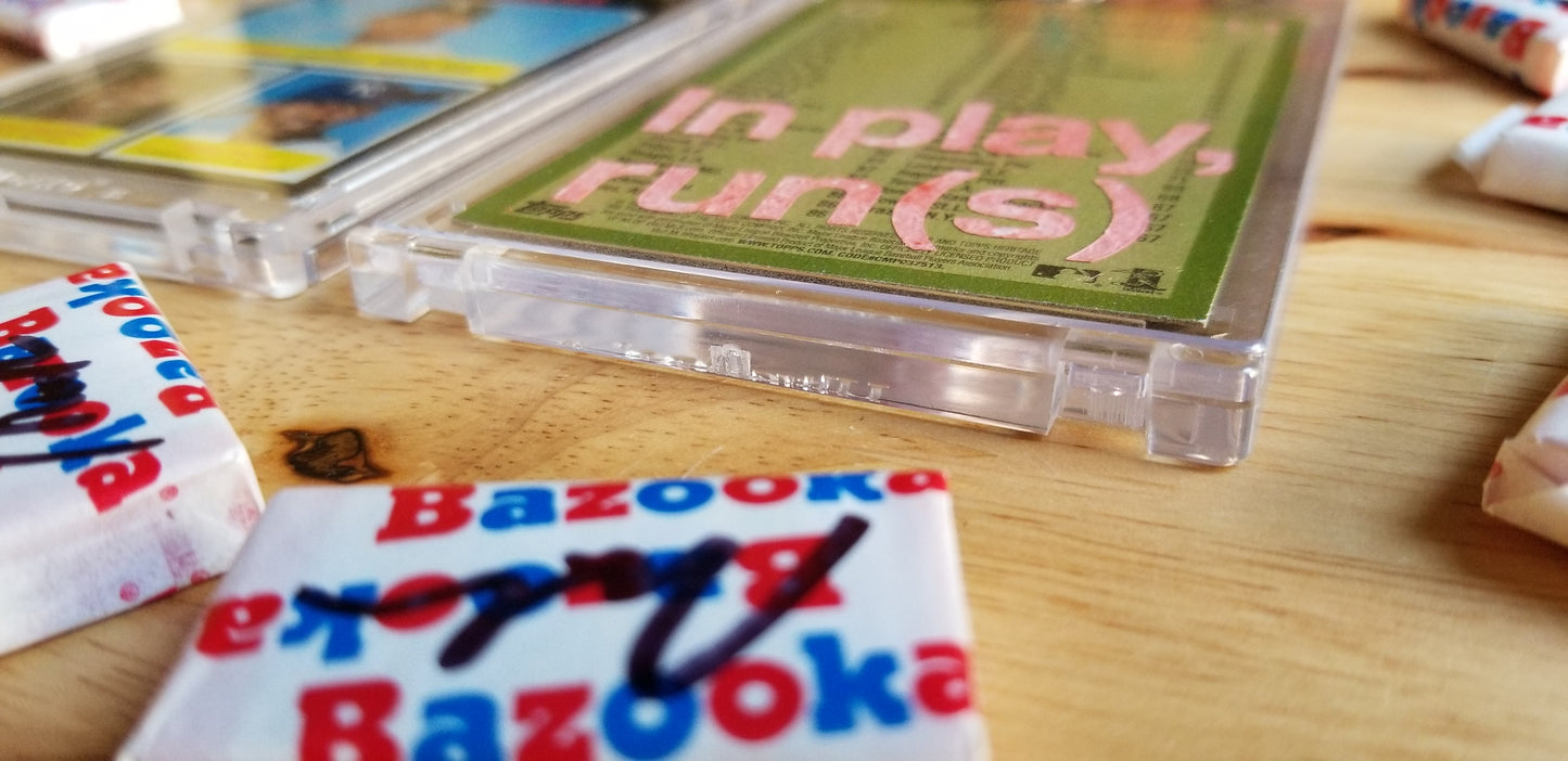 Baseball card art by Matthew Rosen - In play, run(s)