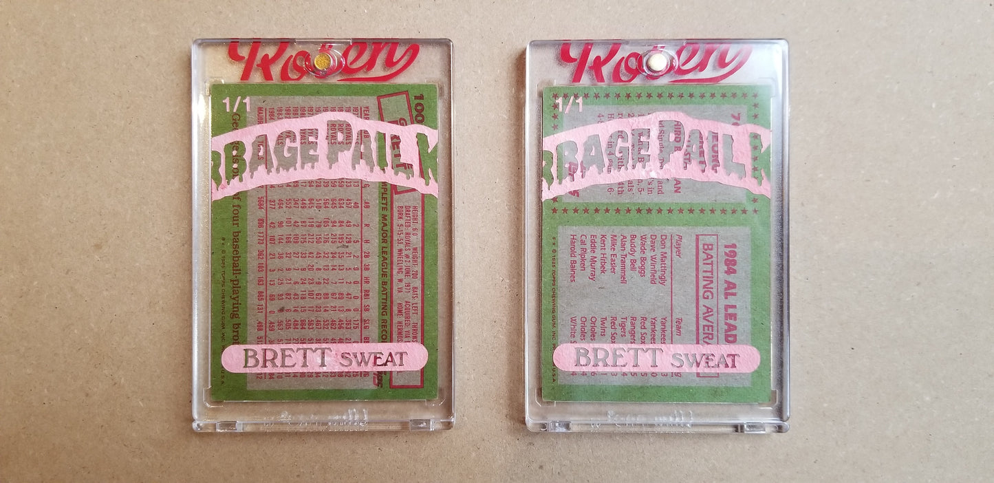 Baseball card art by Matthew Lee Rosen (aka Matthew Rosen) - George Brett Sweat