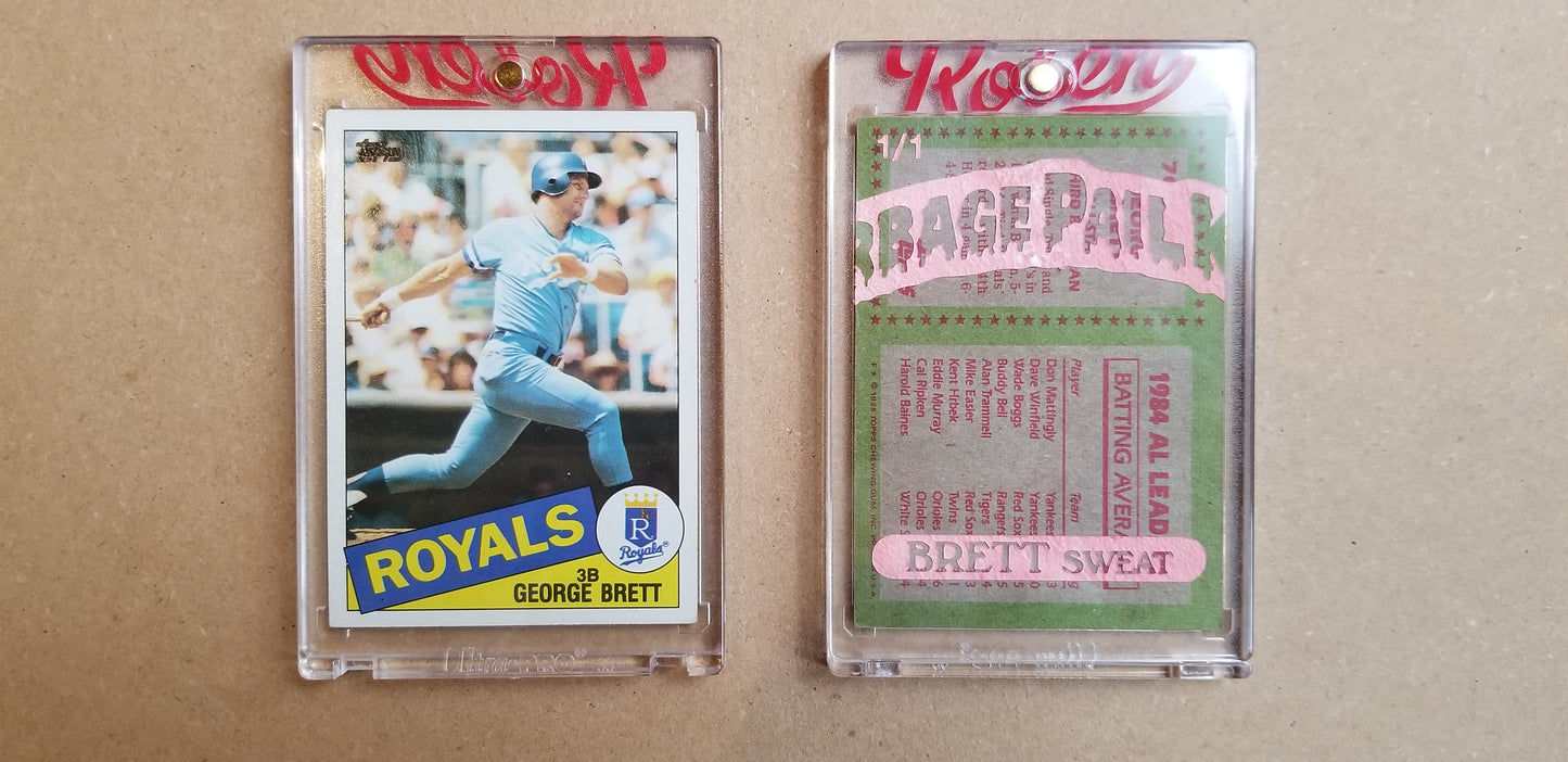 Baseball card art by Matthew Lee Rosen (aka Matthew Rosen) - George Brett Sweat