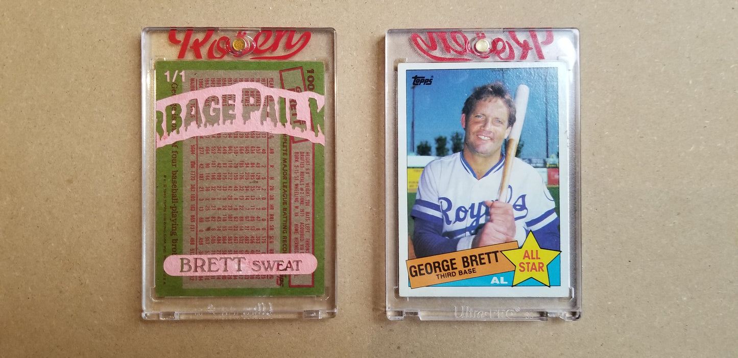Baseball card art by Matthew Lee Rosen (aka Matthew Rosen) - George Brett Sweat