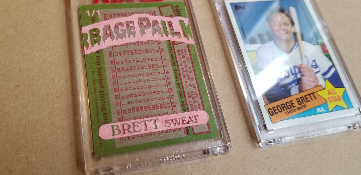 Baseball card art by Matthew Lee Rosen (aka Matthew Rosen) - George Brett Sweat