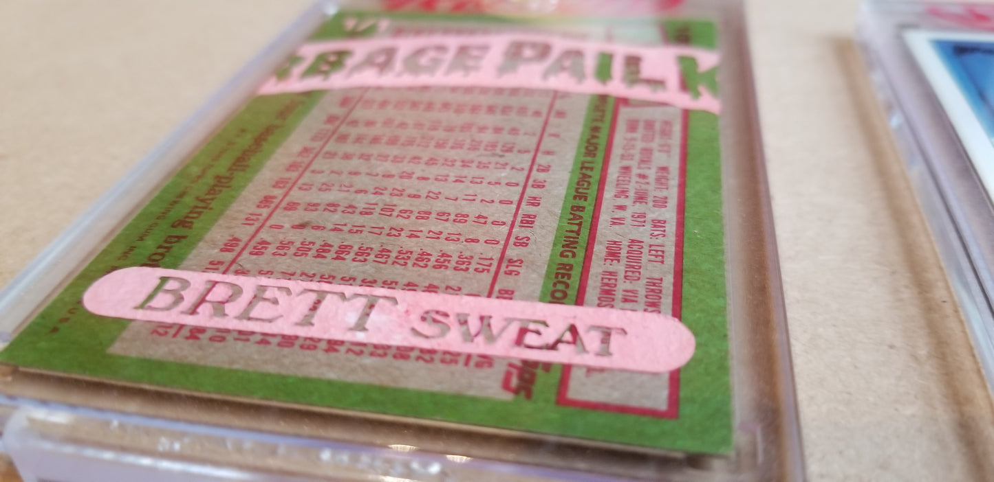 Baseball card art by Matthew Lee Rosen (aka Matthew Rosen) - George Brett Sweat