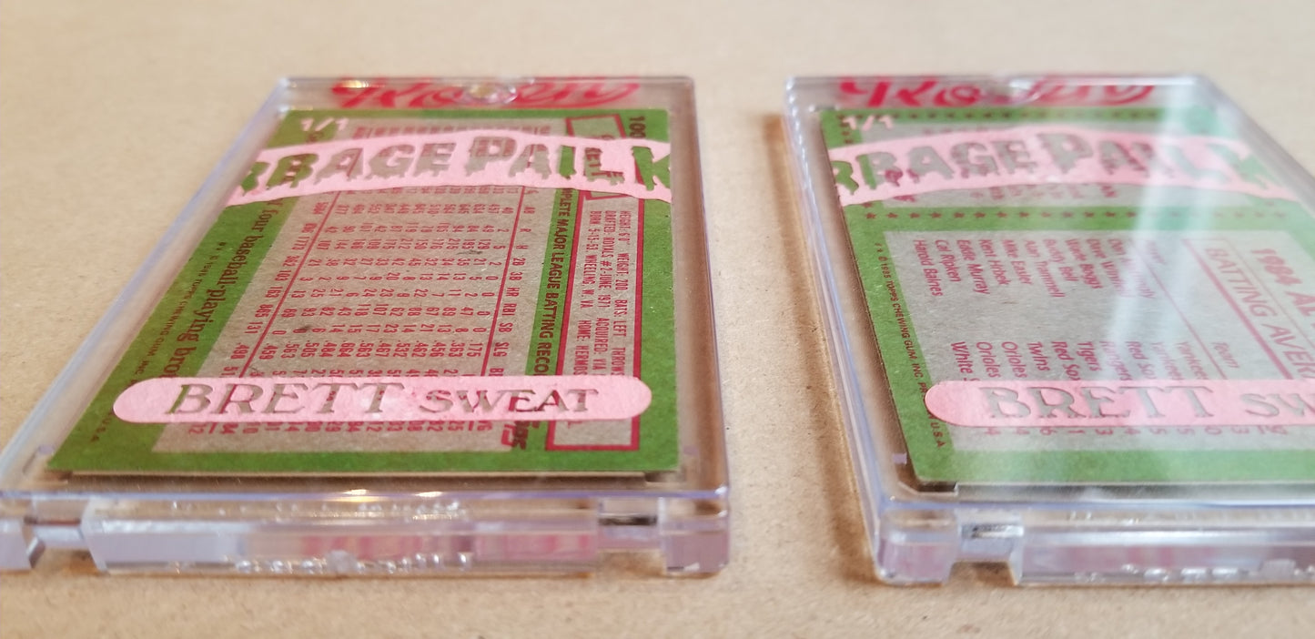Baseball card art by Matthew Lee Rosen (aka Matthew Rosen) - George Brett Sweat