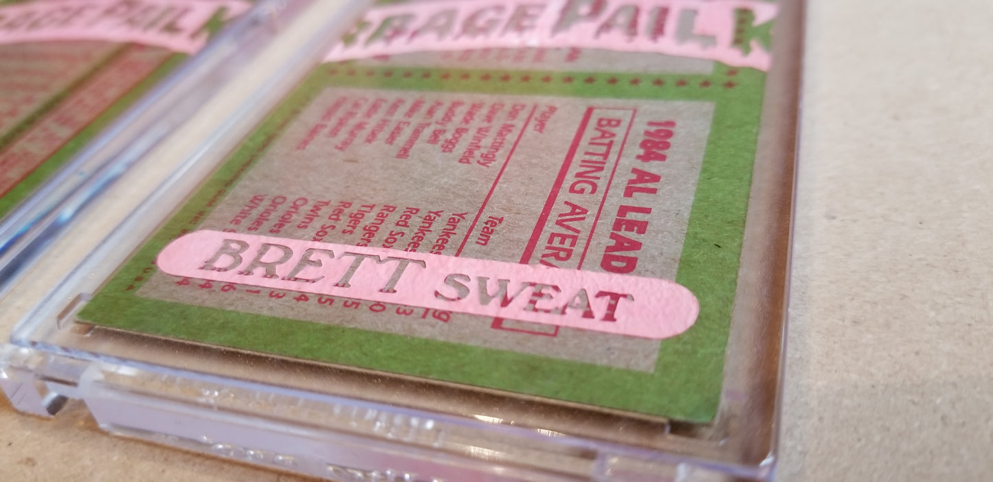 Baseball card art by Matthew Lee Rosen (aka Matthew Rosen) - George Brett Sweat