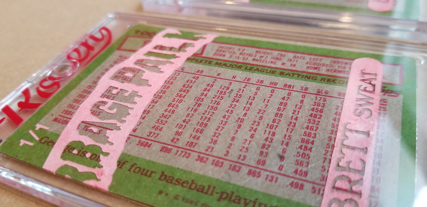 Baseball card art by Matthew Lee Rosen (aka Matthew Rosen) - George Brett Sweat