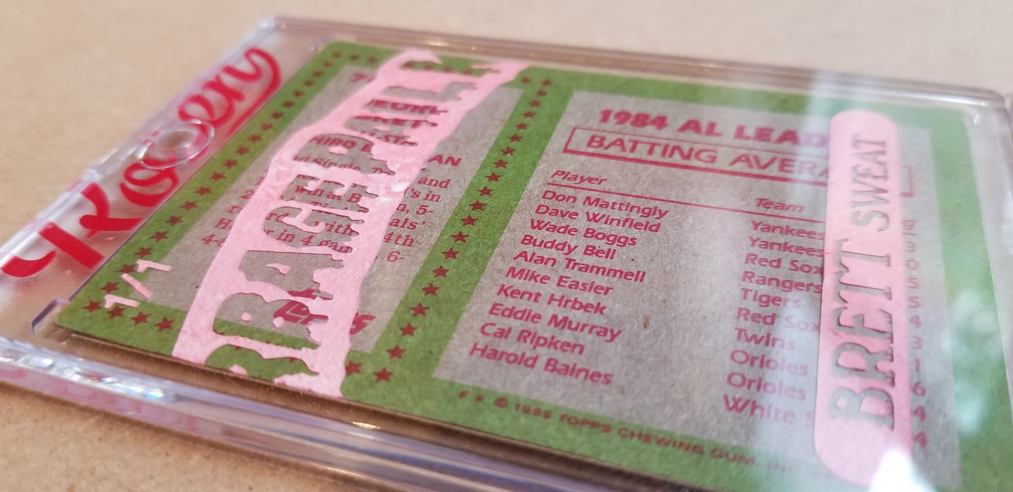 Baseball card art by Matthew Lee Rosen (aka Matthew Rosen) - George Brett Sweat
