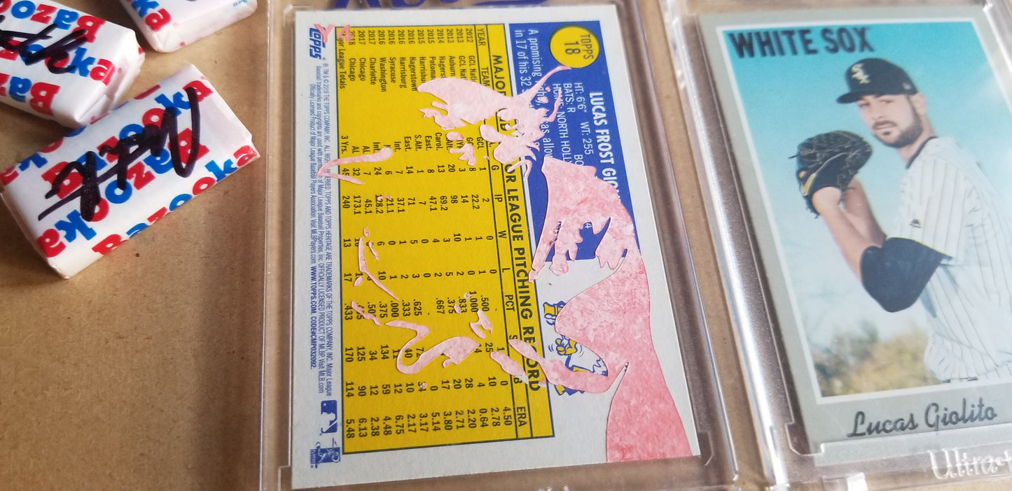 Baseball card art by Matthew Lee Rosen (aka Matthew Rosen) - George Lucas Giolito