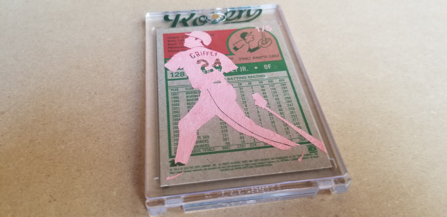 Baseball card art by Matthew Lee Rosen (aka Matthew Rosen) - Griffey Jr. Silhouette