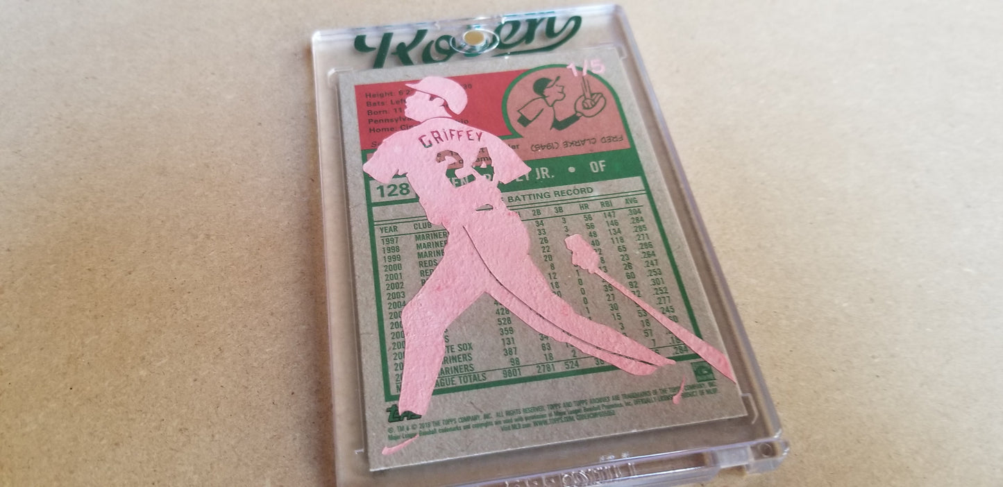 Baseball card art by Matthew Lee Rosen (aka Matthew Rosen) - Griffey Jr. Silhouette