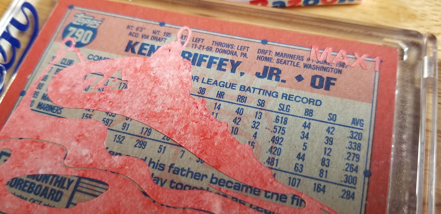 Baseball card art by Matthew Lee Rosen (aka Matthew Rosen) - Ken Griffey Jr. Nike Air Max 1