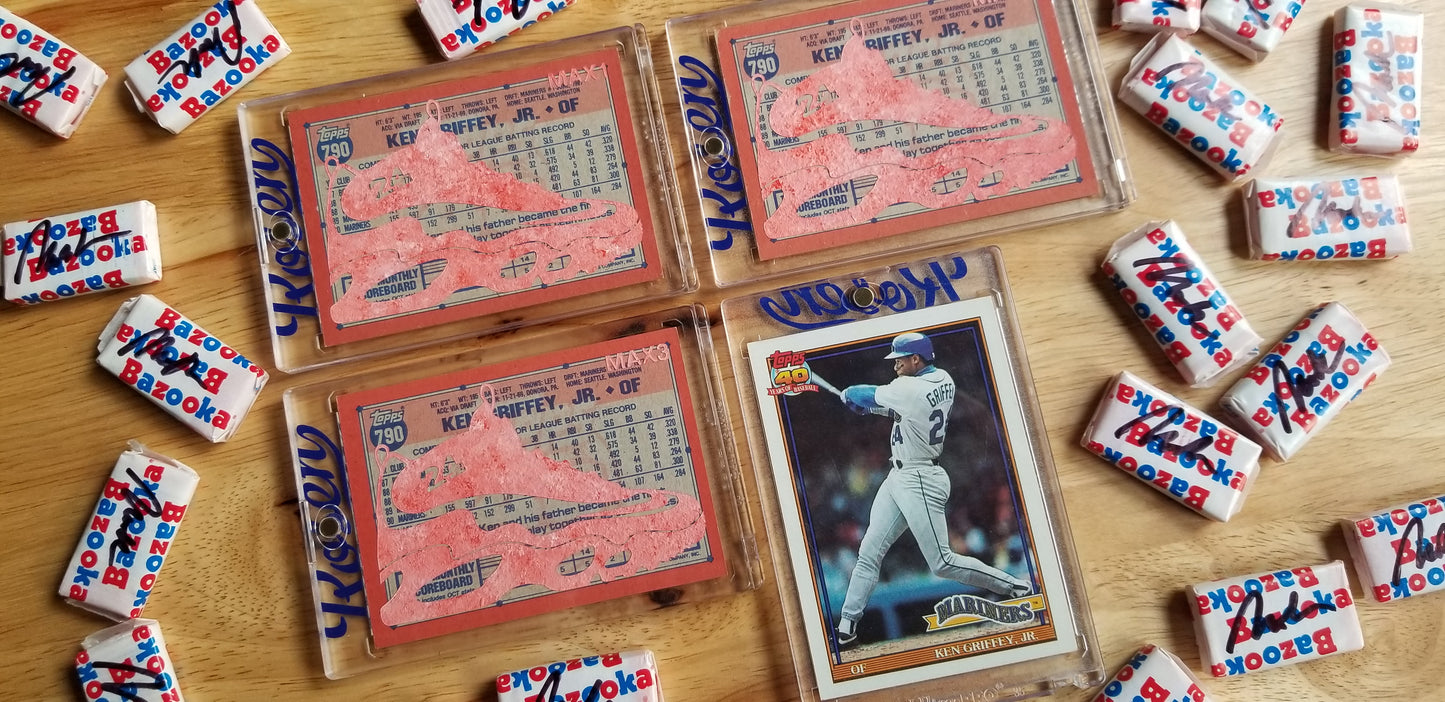 Baseball card art by Matthew Lee Rosen (aka Matthew Rosen) - Ken Griffey Jr. Nike Air Max 1