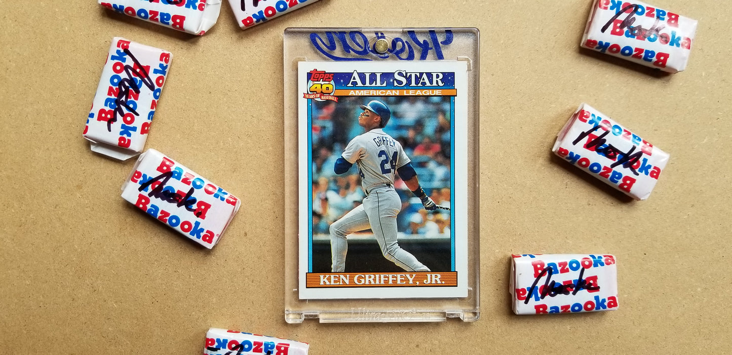 Baseball card art by Matthew Lee Rosen (aka Matthew Rosen) - Simpsons Ken Griffey Jr.