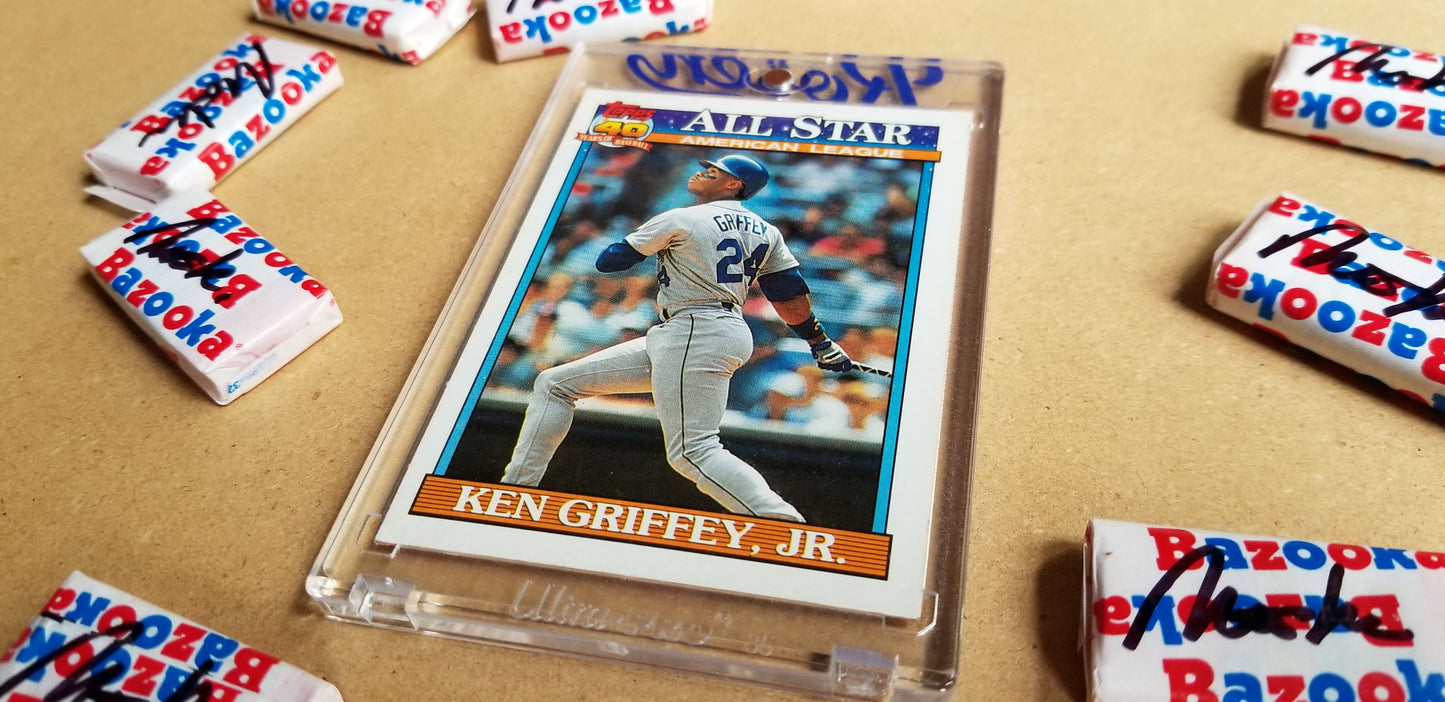 Baseball card art by Matthew Lee Rosen (aka Matthew Rosen) - Simpsons Ken Griffey Jr.