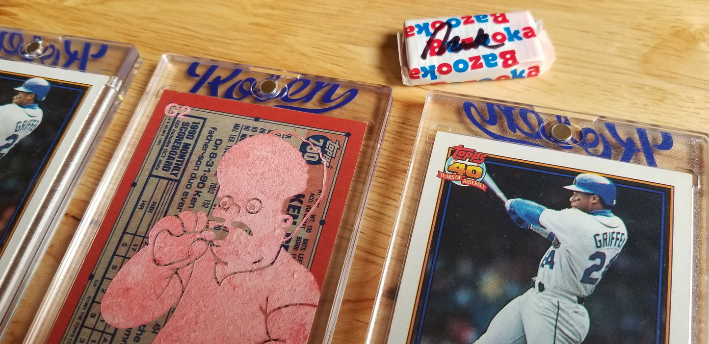 Baseball card art by Matthew Lee Rosen (aka Matthew Rosen) - Ken Griffey Jr. Gigantism