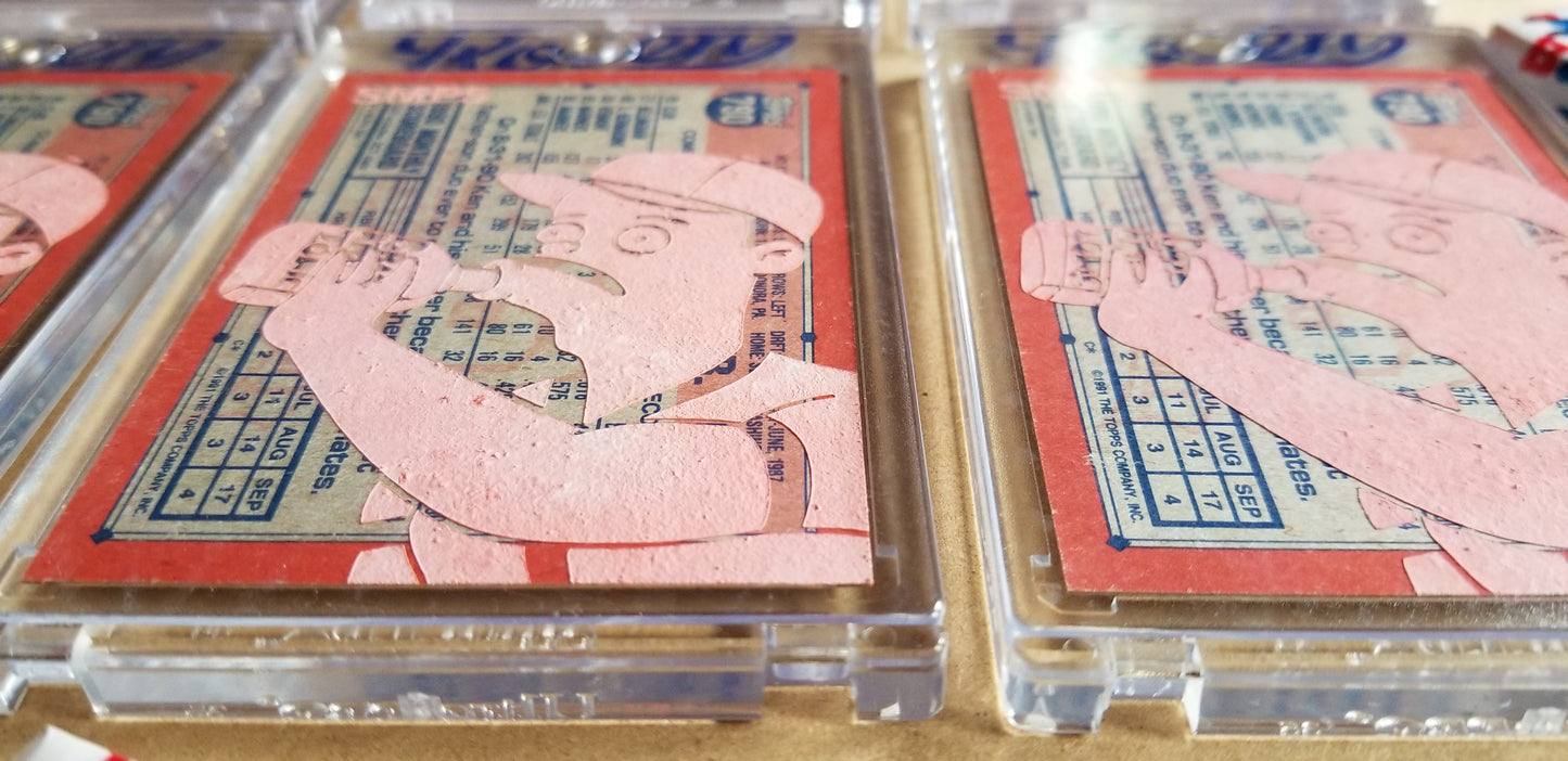 Baseball card art by Matthew Lee Rosen (aka Matthew Rosen) - Simpsons Ken Griffey Jr.