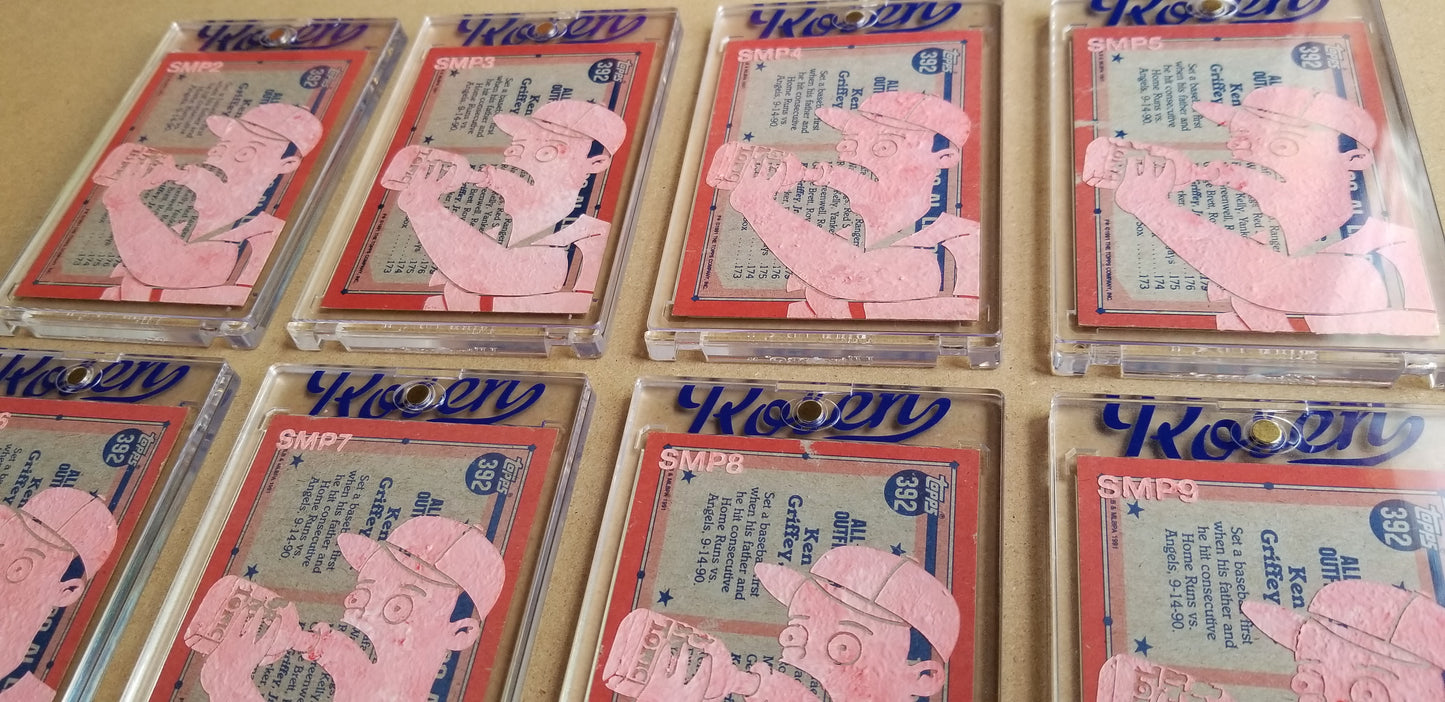 Baseball card art by Matthew Lee Rosen (aka Matthew Rosen) - Simpsons Ken Griffey Jr.