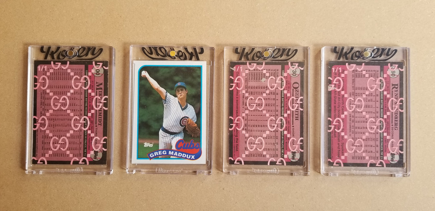 Baseball card art by Matthew Lee Rosen (aka Matthew Rosen) - Gum Stick Collector Cards - Gucci Gold Glove Series