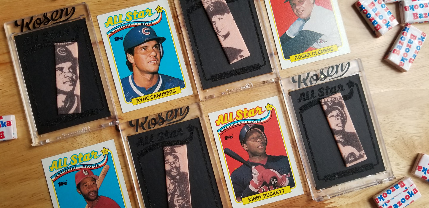 Baseball card art by Matthew Lee Rosen - G-Stick 1989 Topps All Stars