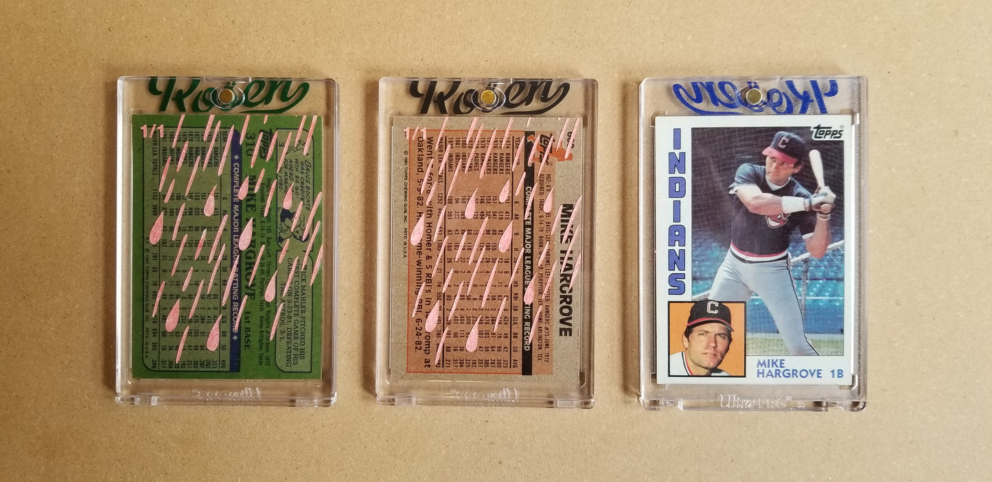 Baseball card art by Matthew Lee Rosen (aka Matthew Rosen) - Gum Stick Collector Cards - Mike Hargrove