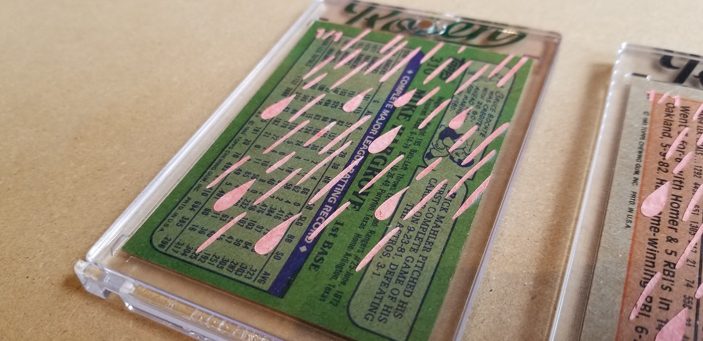 Baseball card art by Matthew Lee Rosen (aka Matthew Rosen) - Gum Stick Collector Cards - Mike Hargrove