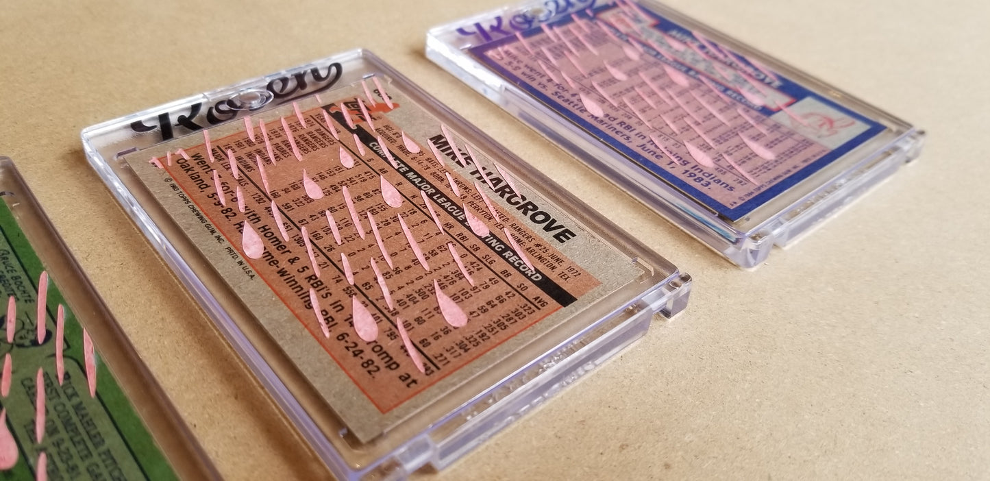 Baseball card art by Matthew Lee Rosen (aka Matthew Rosen) - Gum Stick Collector Cards - Mike Hargrove