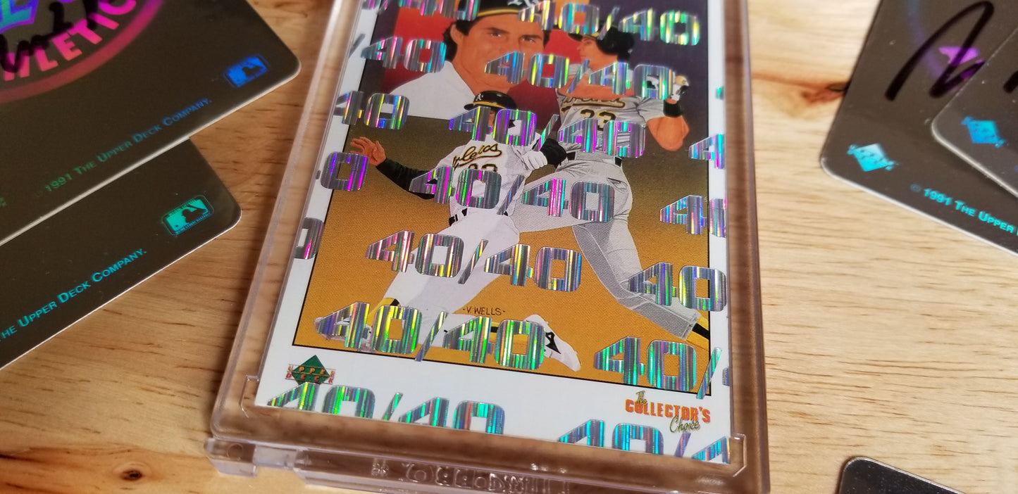 Baseball card art by Matthew Lee Rosen (aka Matthew Rosen) - Jose Canseco 40/40 Upper Deck
