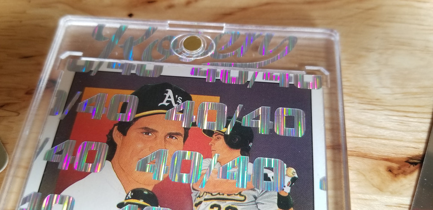 Baseball card art by Matthew Lee Rosen (aka Matthew Rosen) - Jose Canseco 40/40 Upper Deck
