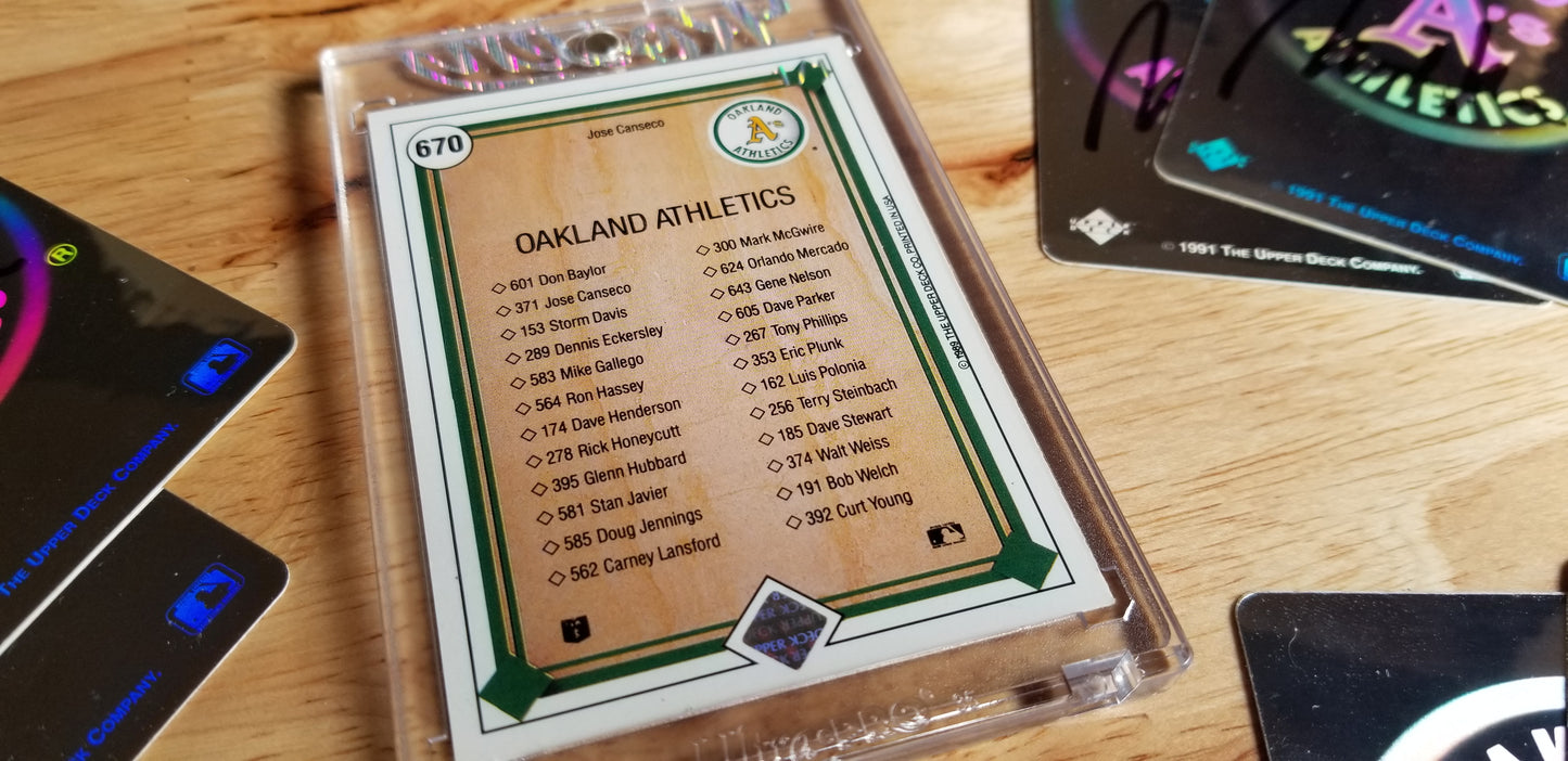 Baseball card art by Matthew Lee Rosen (aka Matthew Rosen) - Jose Canseco 40/40 Upper Deck