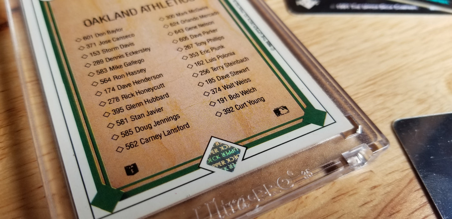 Baseball card art by Matthew Lee Rosen (aka Matthew Rosen) - Jose Canseco 40/40 Upper Deck
