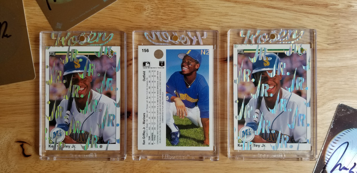 Baseball card art by Matthew Lee Rosen (aka Matthew Rosen) - Ken Griffey Jr. 1989 Nike Swoosh