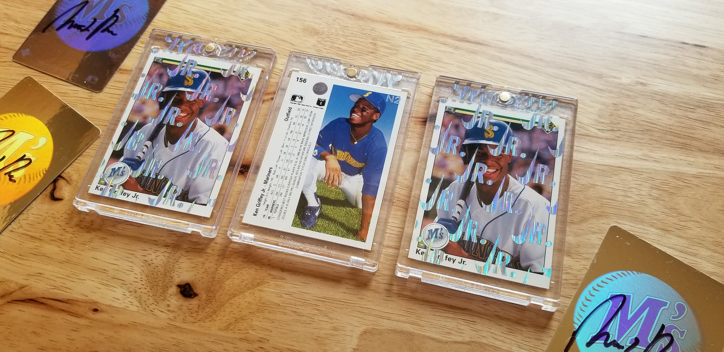 Baseball card art by Matthew Lee Rosen (aka Matthew Rosen) - Ken Griffey Jr. 1989 Nike Swoosh