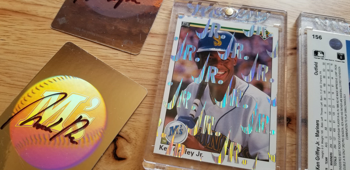 Baseball card art by Matthew Lee Rosen (aka Matthew Rosen) - Ken Griffey Jr. 1989 Nike Swoosh