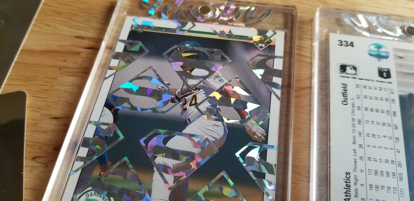 Baseball card art by Matthew Lee Rosen (aka Matthew Rosen) - Rickey Henderson Man of Steal
