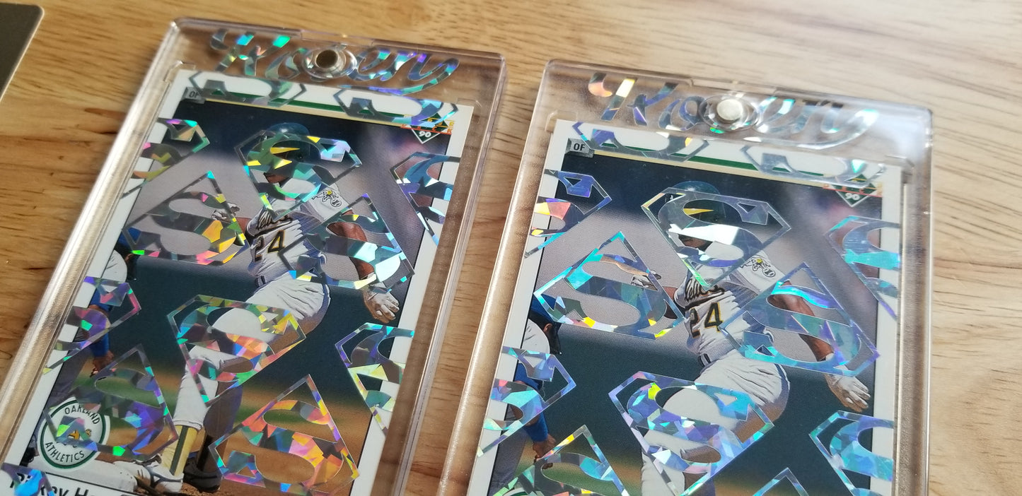 Baseball card art by Matthew Lee Rosen (aka Matthew Rosen) - Rickey Henderson Man of Steal