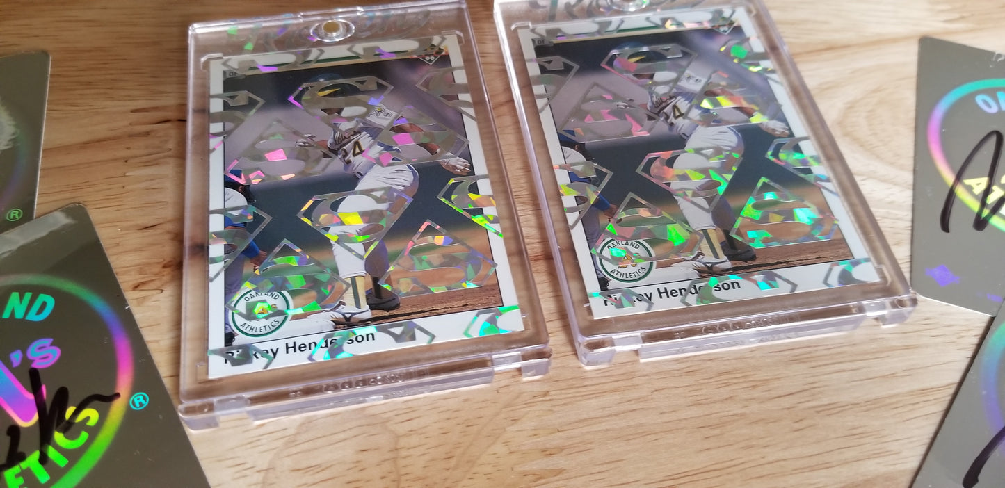 Baseball card art by Matthew Lee Rosen (aka Matthew Rosen) - Rickey Henderson Man of Steal