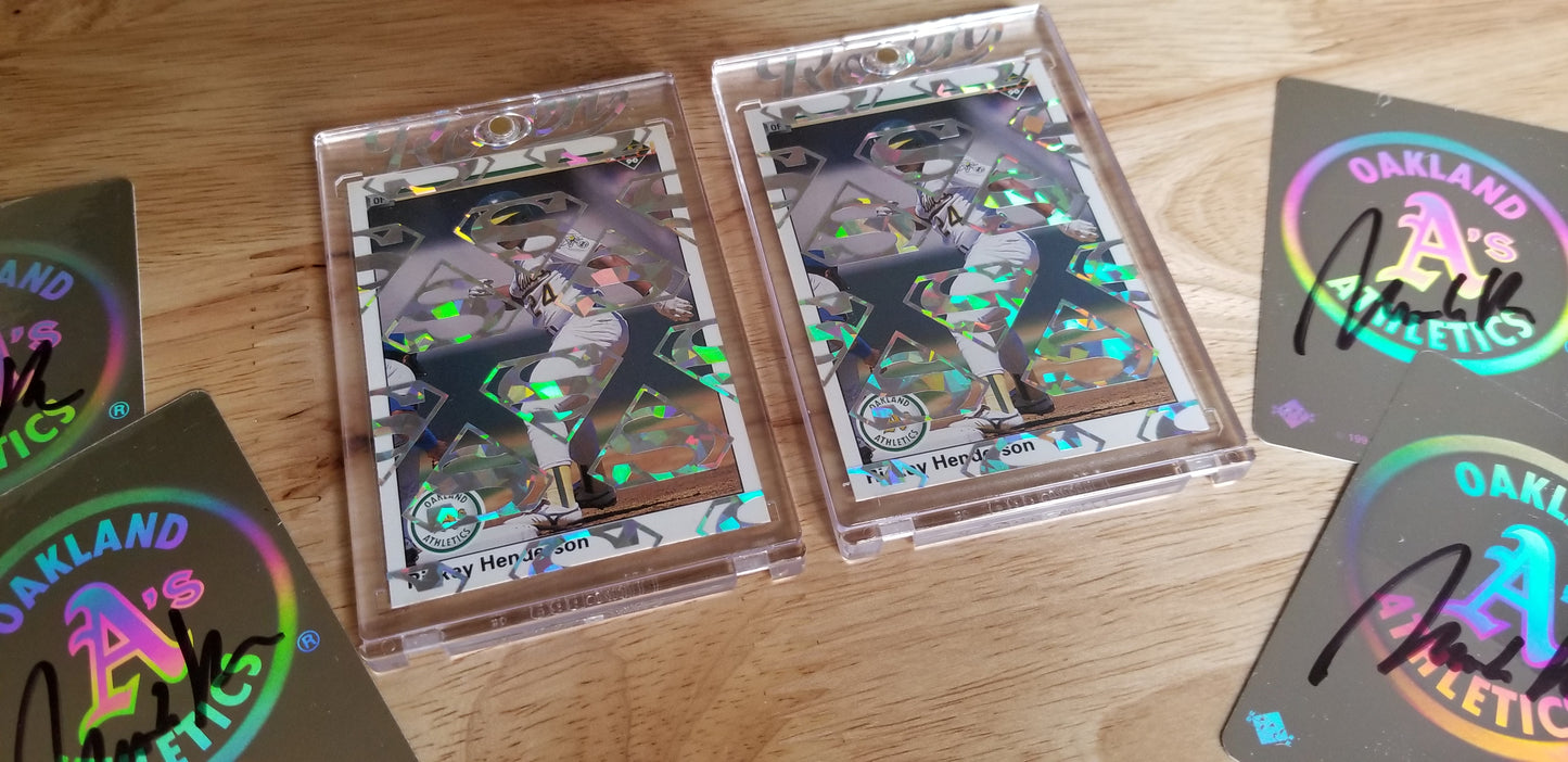 Baseball card art by Matthew Lee Rosen (aka Matthew Rosen) - Rickey Henderson Man of Steal