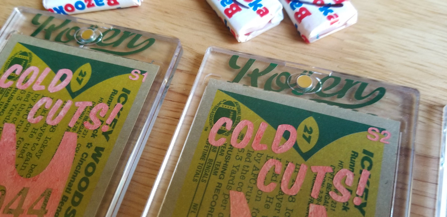 Football card art by Matthew Rosen - Ickey Woods Cold Cuts