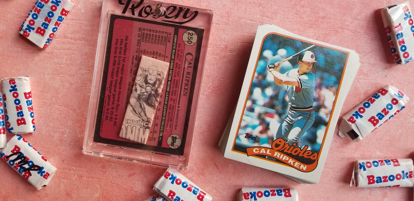 Baseball card art by Matthew Lee Rosen - Cal Ripken Iron Man