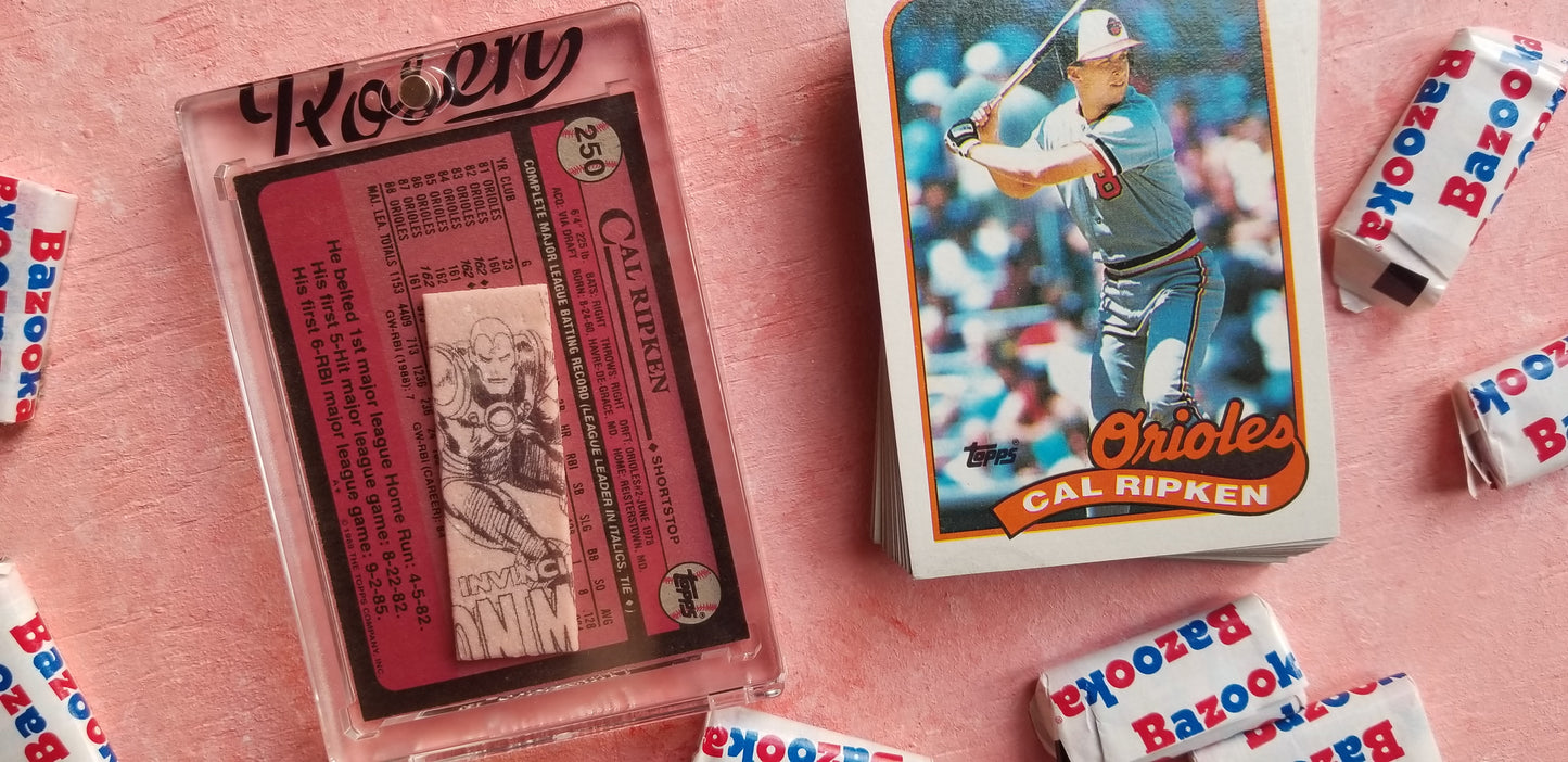 Baseball card art by Matthew Lee Rosen - Cal Ripken Iron Man