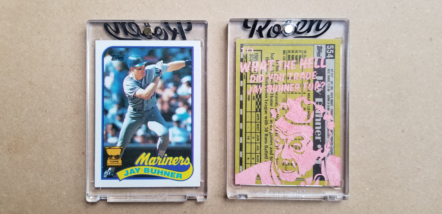 Baseball card art by Matthew Lee Rosen (aka Matthew Rosen) - Jay Buhner Seinfeld