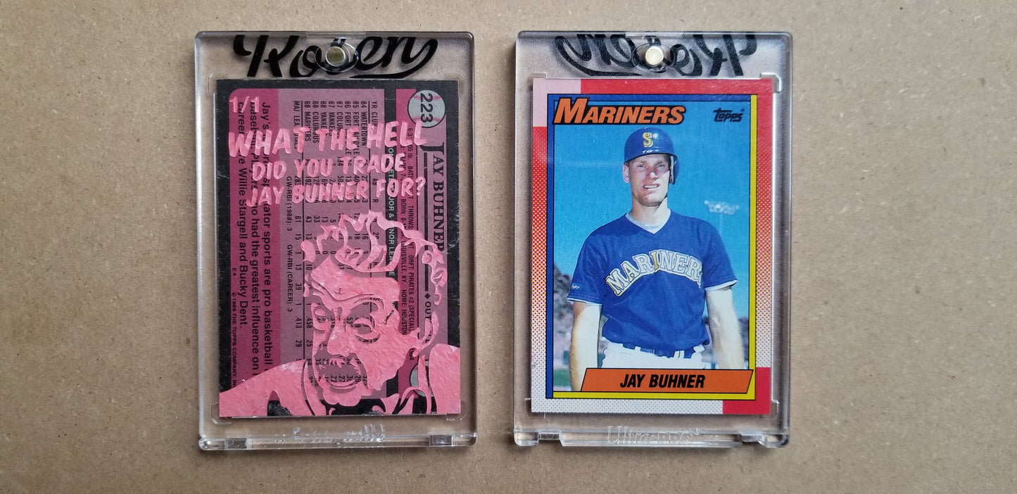 Baseball card art by Matthew Lee Rosen (aka Matthew Rosen) - Jay Buhner Seinfeld
