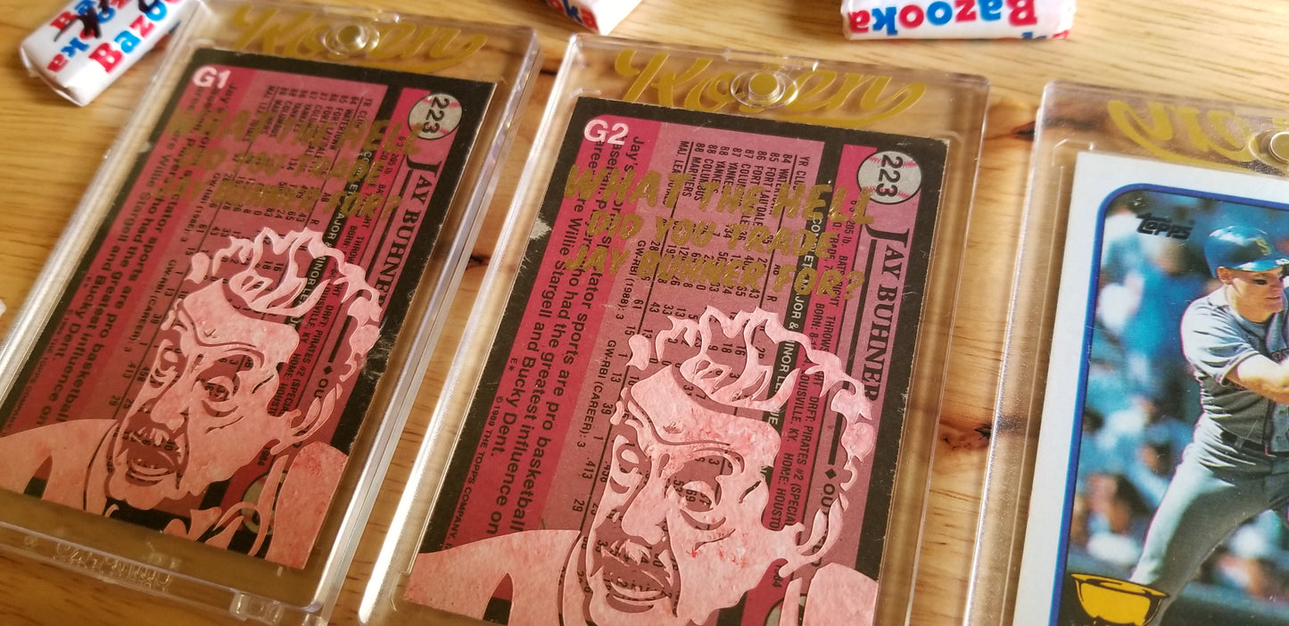 Baseball card art by Matthew Lee Rosen (aka Matthew Rosen) - Jay Buhner Seinfeld
