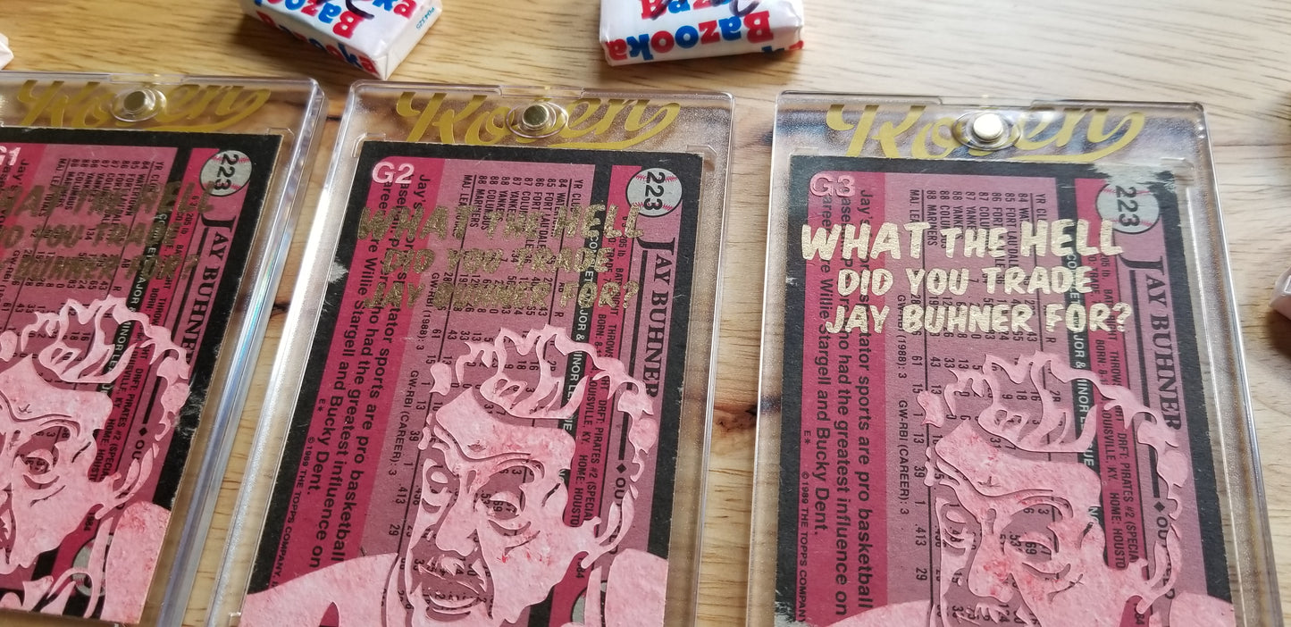 Baseball card art by Matthew Lee Rosen (aka Matthew Rosen) - Jay Buhner Seinfeld
