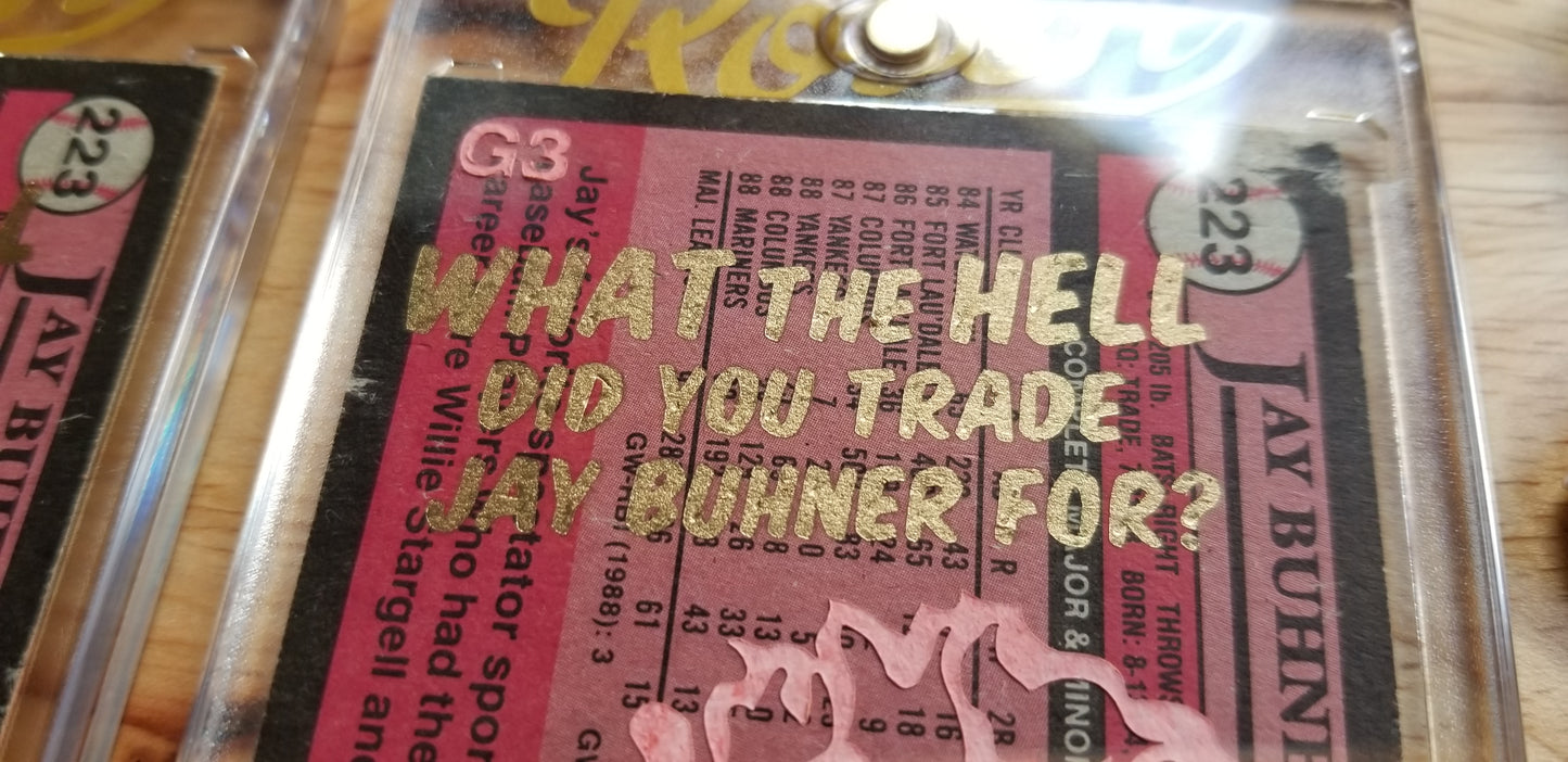 Baseball card art by Matthew Lee Rosen (aka Matthew Rosen) - Jay Buhner Seinfeld
