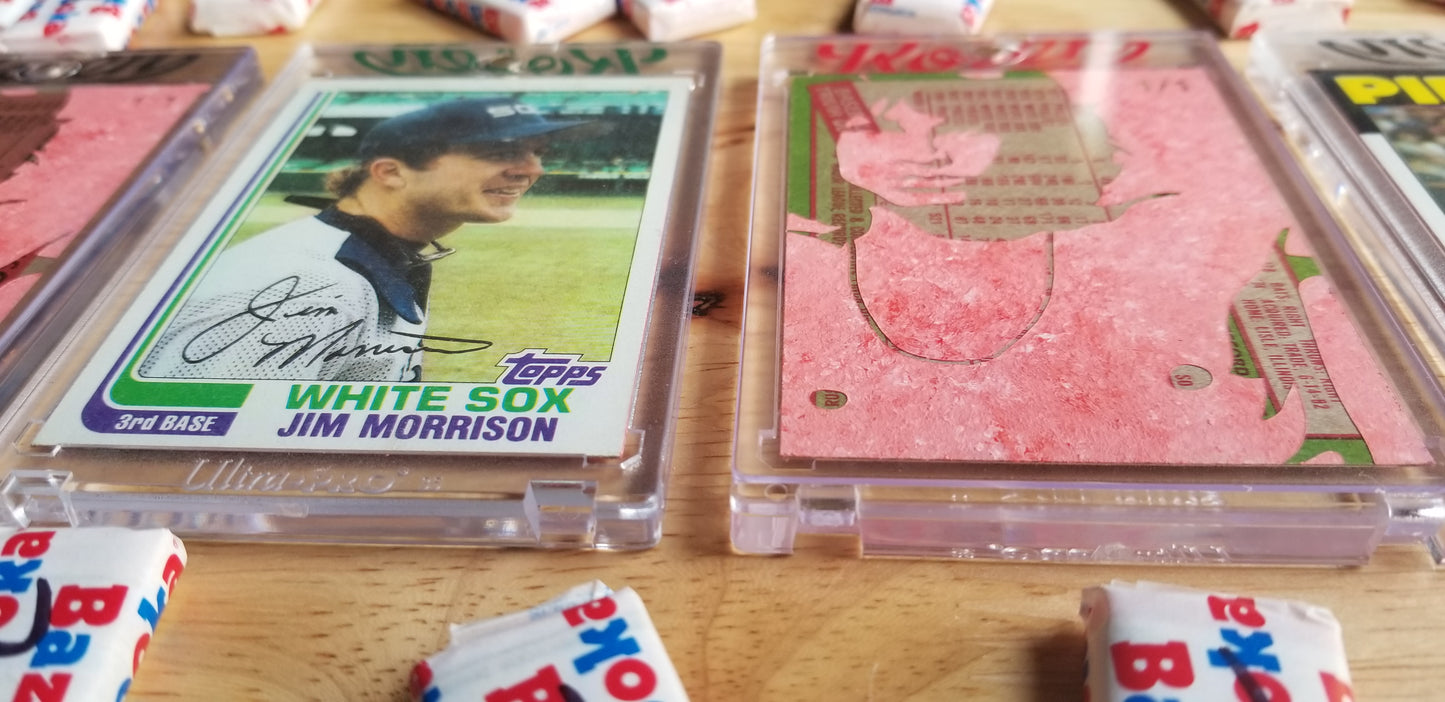 Baseball card art by Matthew Rosen - Jim Morrison