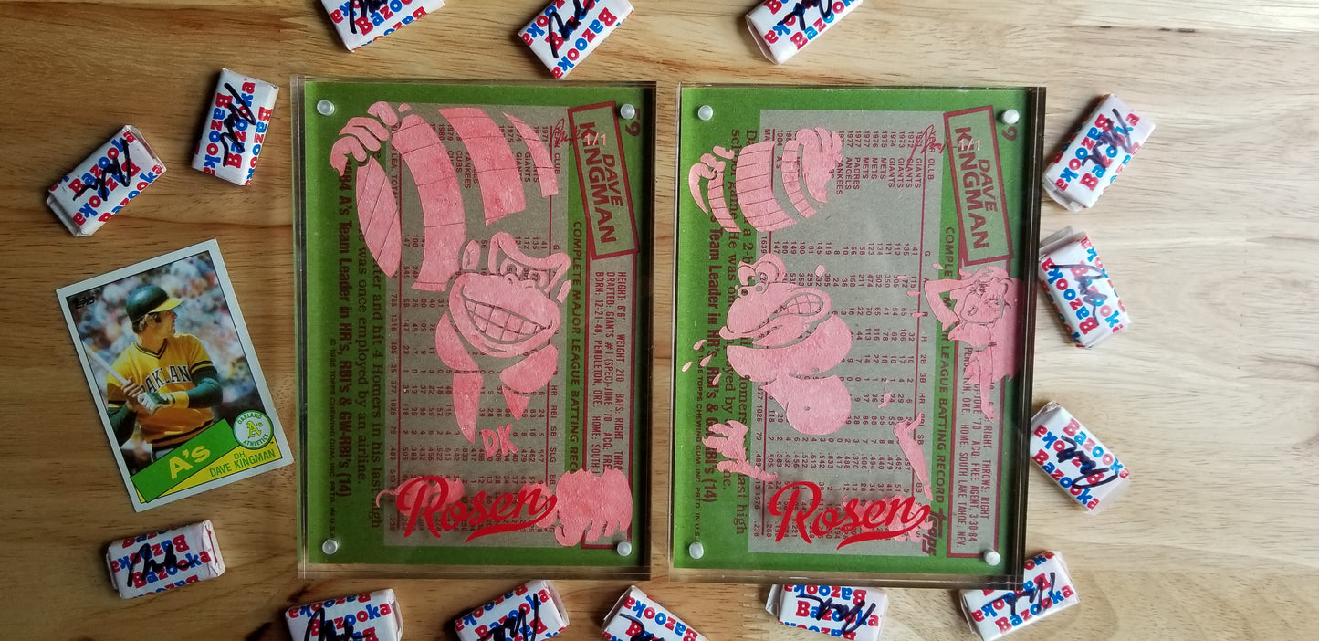 Baseball card art by Matthew Rosen - Dave Kingman Donkey Kong