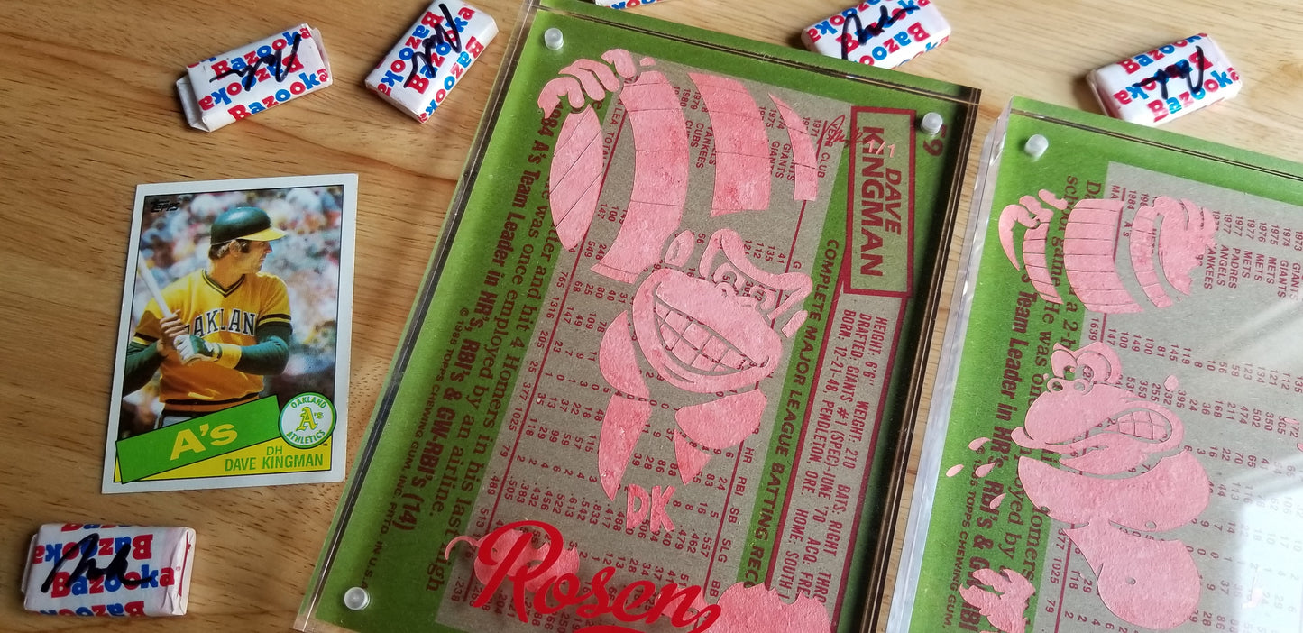 Baseball card art by Matthew Rosen - Dave Kingman Donkey Kong