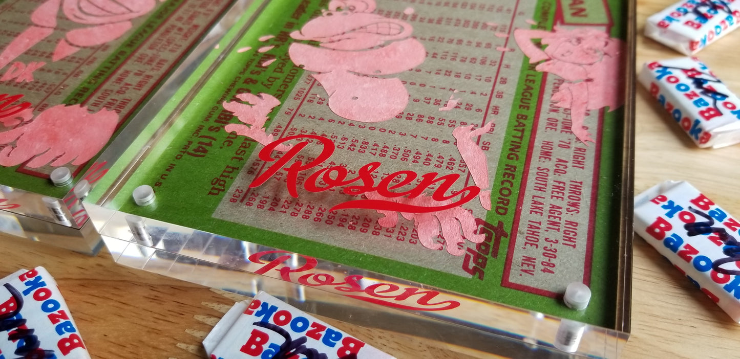Baseball card art by Matthew Rosen - Dave Kingman Donkey Kong