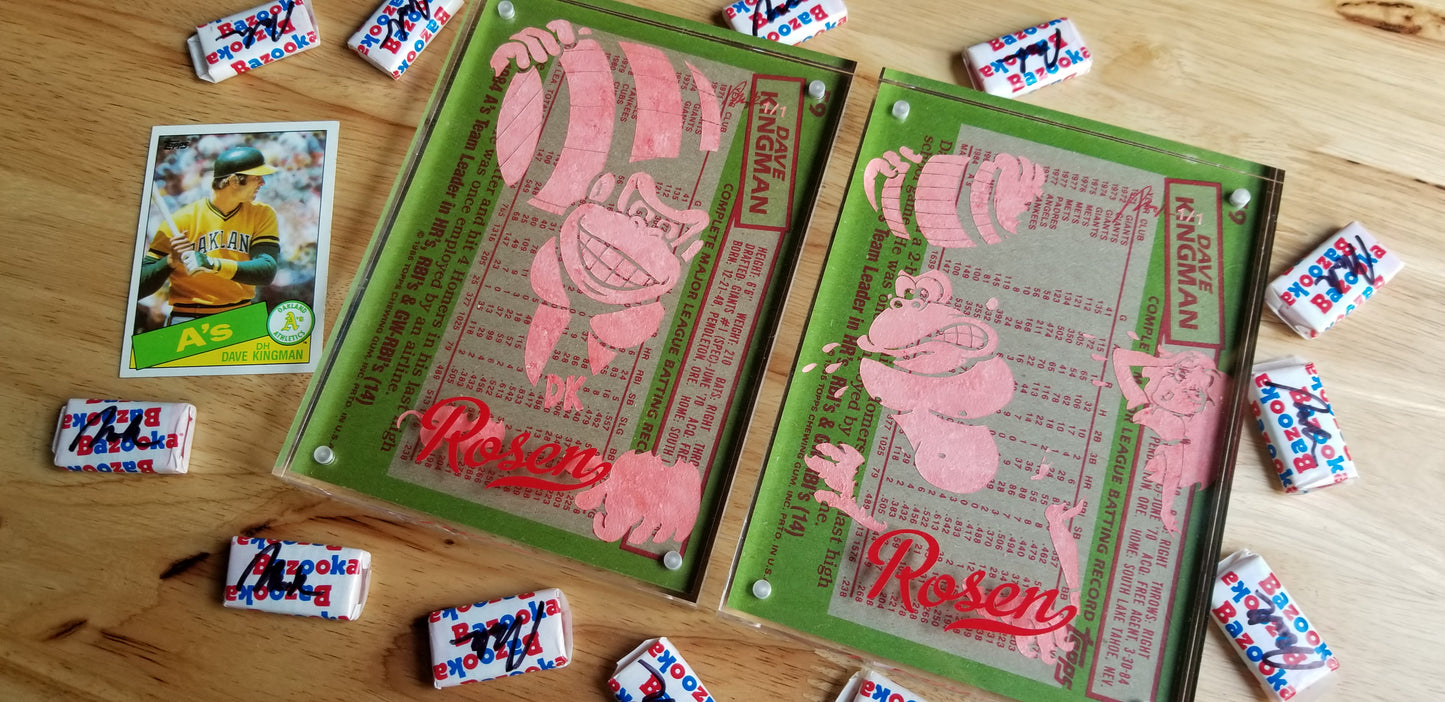 Baseball card art by Matthew Rosen - Dave Kingman Donkey Kong